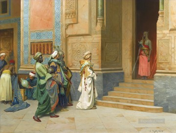 THE OFFERING Ludwig Deutsch Orientalism Araber Oil Paintings